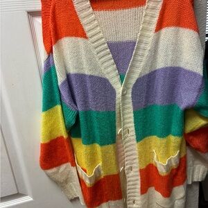 LuLaRoe Multicolor Striped Cardigan